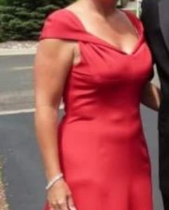 David Meister Red Evening Gown